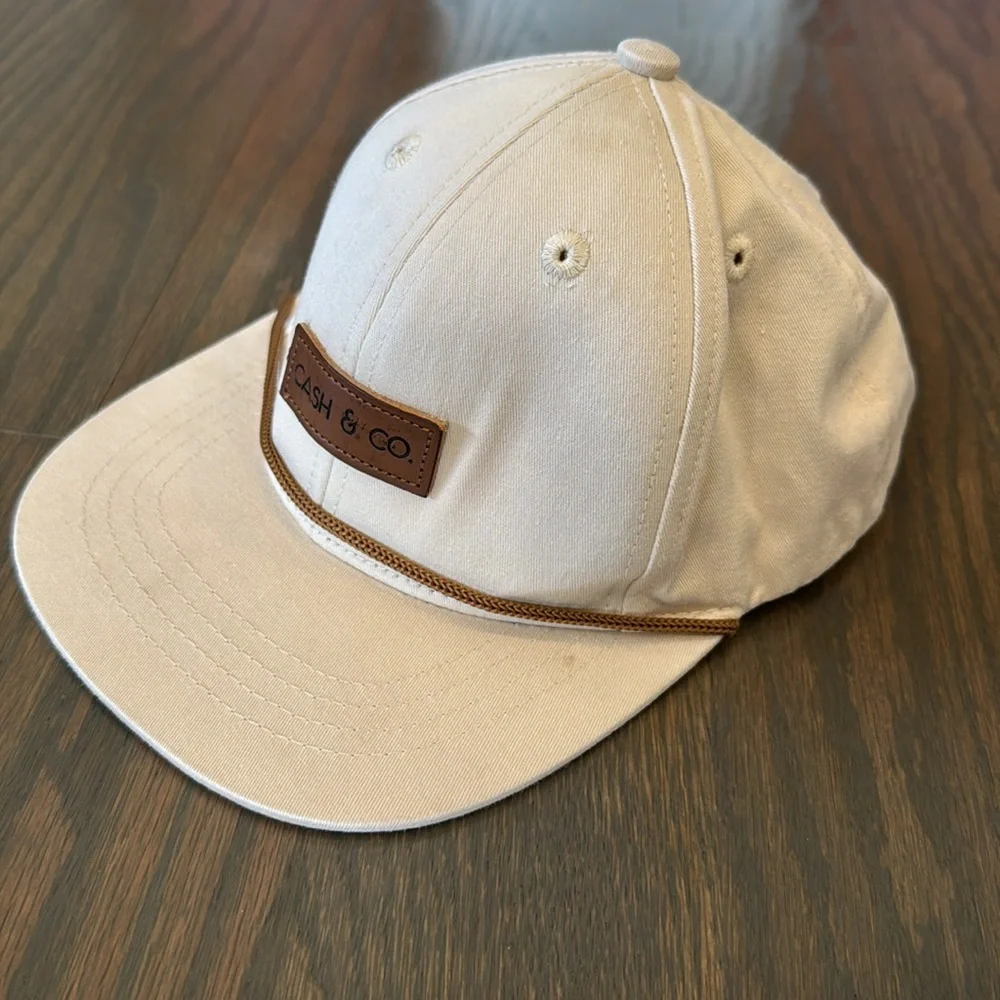 Cash & Co Butter Snapback Hat S/M Cream Brown Trucker Baseball Cap Unisex